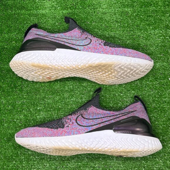 Nike Epic Phantom React Flyknit GS Multi-Color Size 6.5Y Slip On BV1370-002 - Picture 6 of 8